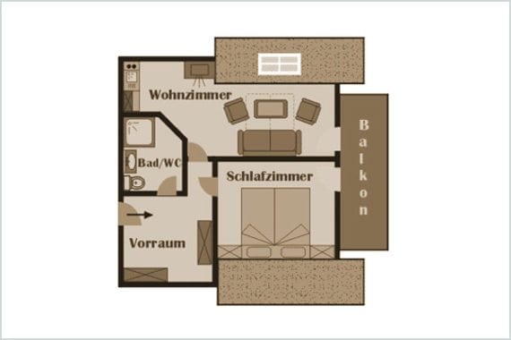 Grundriss Rossbrand - Ferienwohnung in Radstadt, Ferienhof Nasnergut